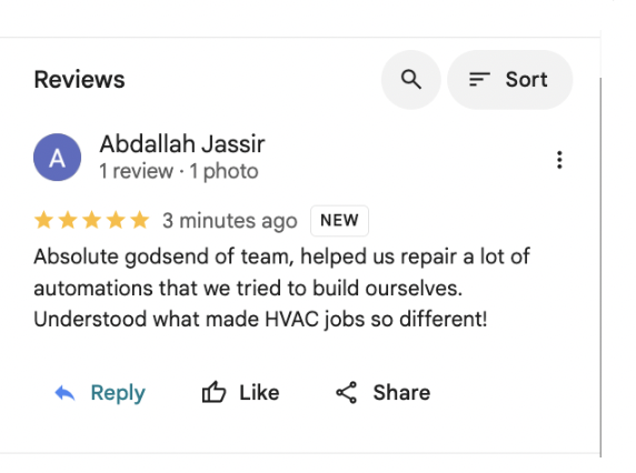 Abdallah Jassir — 5-star Google review